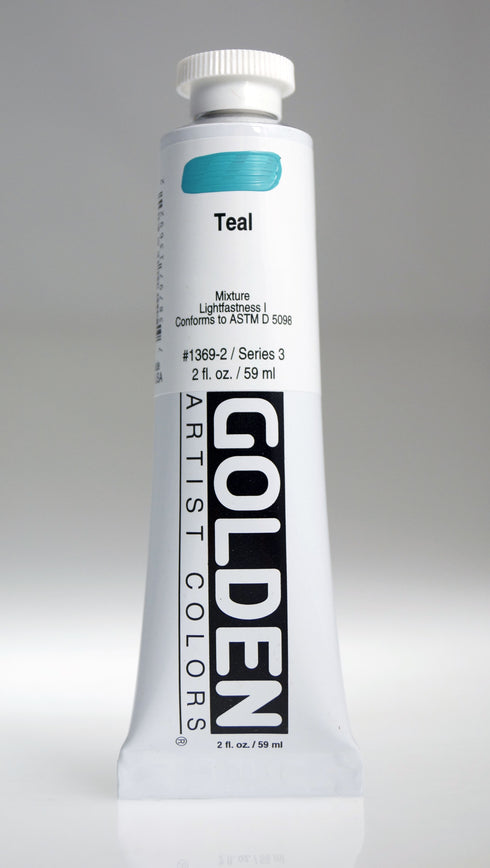 GOLDEN HEAVY BODY ACRYLIC TEAL 2 OZ